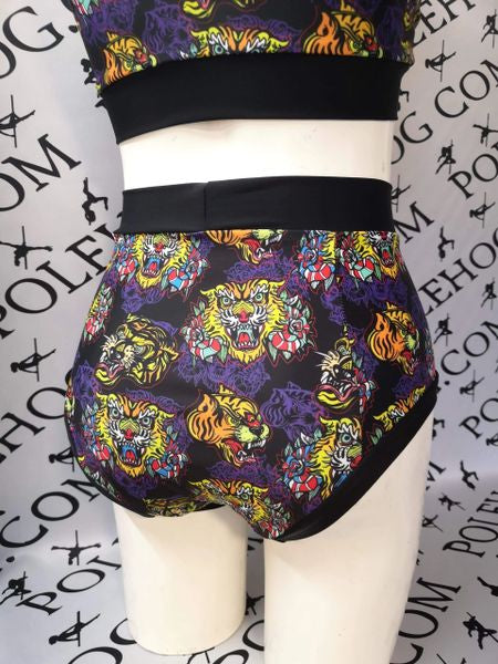 Oriental tiger high waisted panel pant full