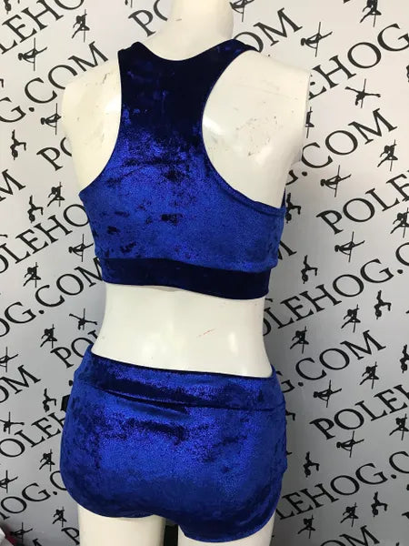 Blue frost velvet bottoms