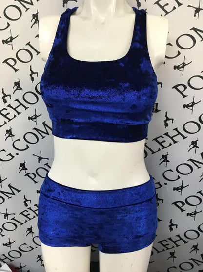 Blue frost velvet bottoms