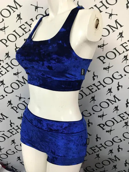 Blue frost velvet bottoms