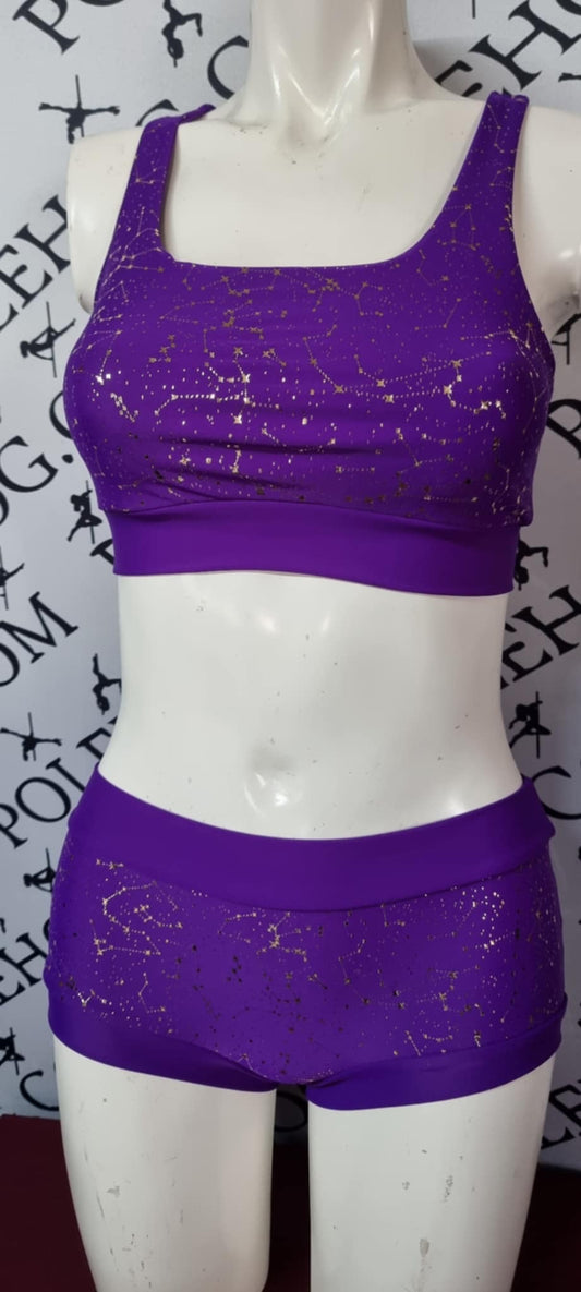 Purple constellation twinkle bottoms