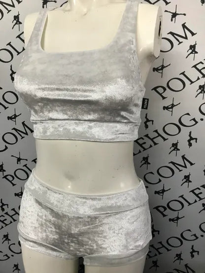 White frost velvet top