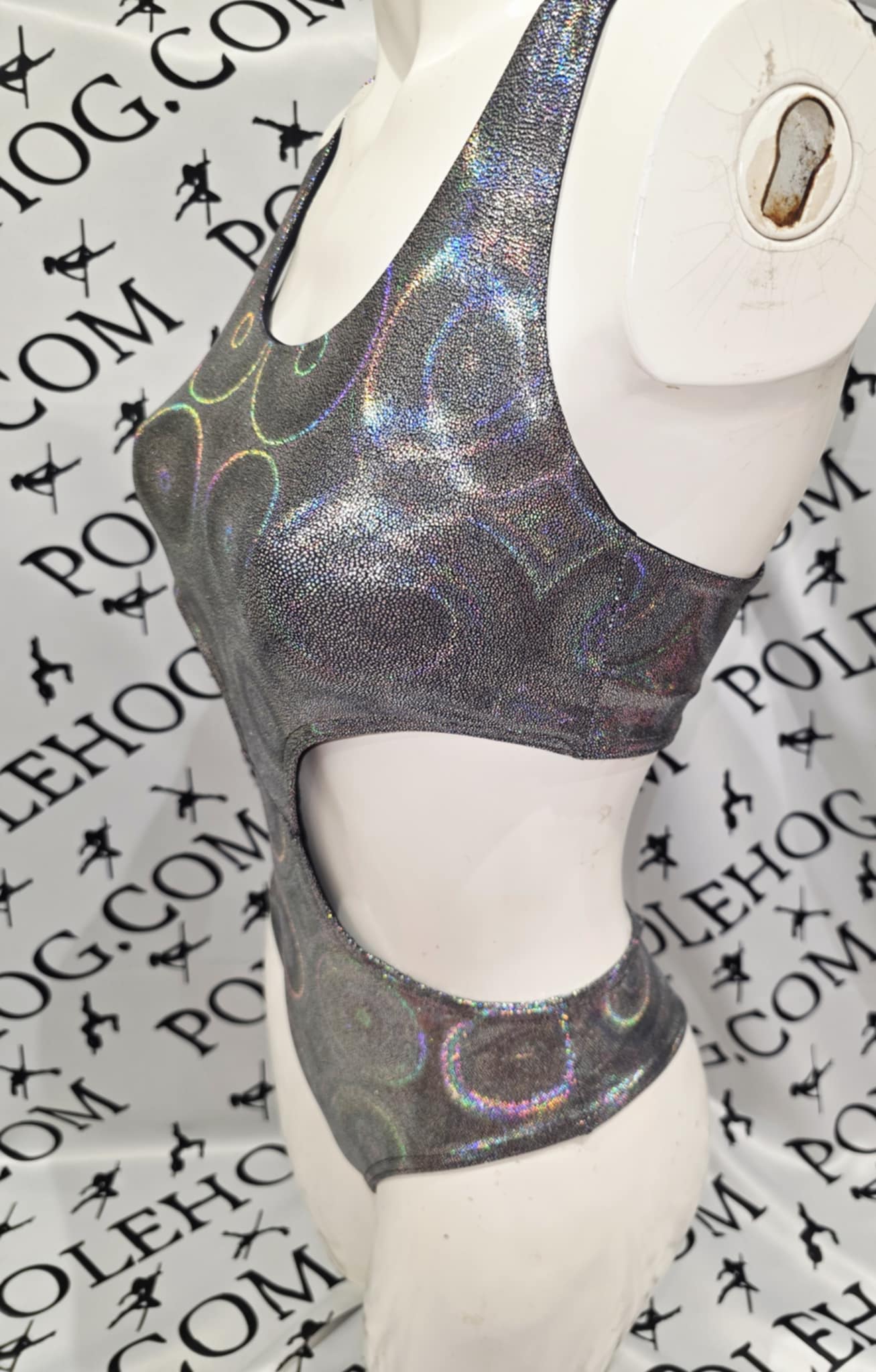 Black disco x back bodysuit