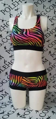Rainbow zebra top