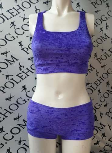 Uv purple crushed velvet top