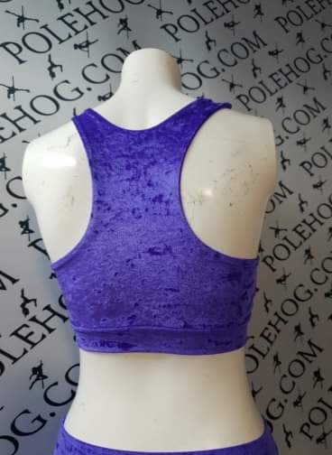 Uv purple crushed velvet top