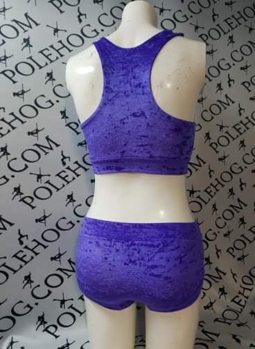 Uv purple crushed velvet top