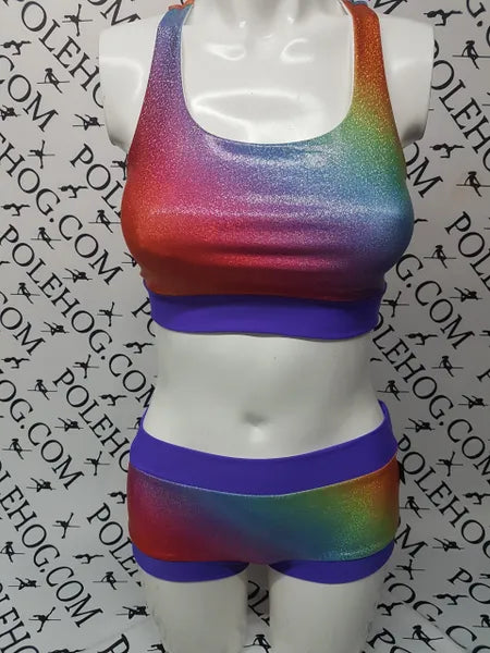 Rainbow holographic top