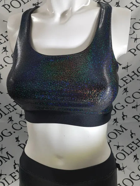 Ebony diamond dust top