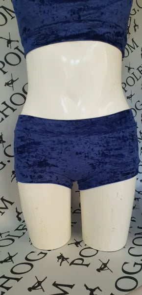 Navy crushed velvet bottoms