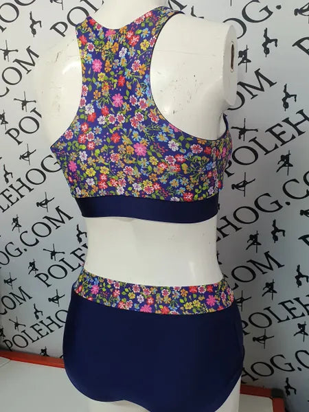 Navy wildflower top