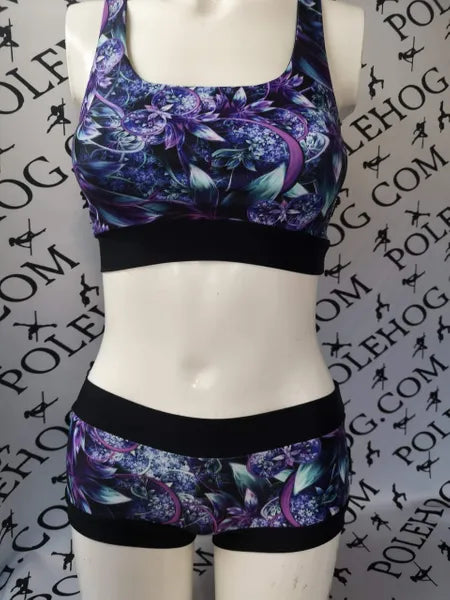 Purple fantasy flowers bottoms