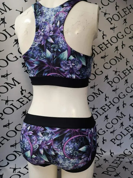 Purple fantasy flowers bottoms