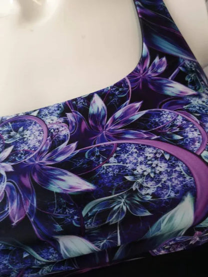 Purple fantasy flowers bottoms