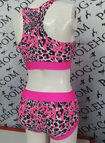 Flo pink street Leopard bottoms