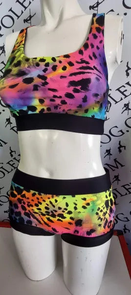 Rainbow leopard top