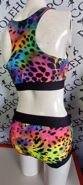 Rainbow leopard top