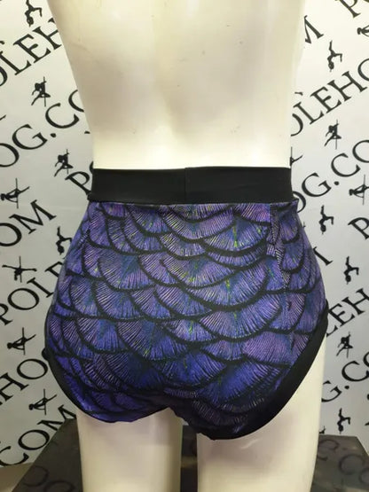 Purple dragon scale  high waisted panel pant (full)