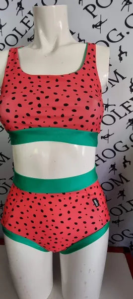 Watermelon high waisted panel pant (full)