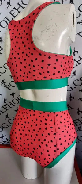 Watermelon high waisted panel pant (full)