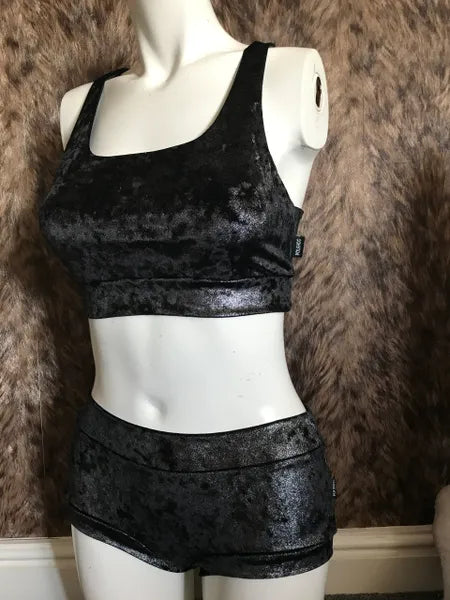 Black frost frost velvet top