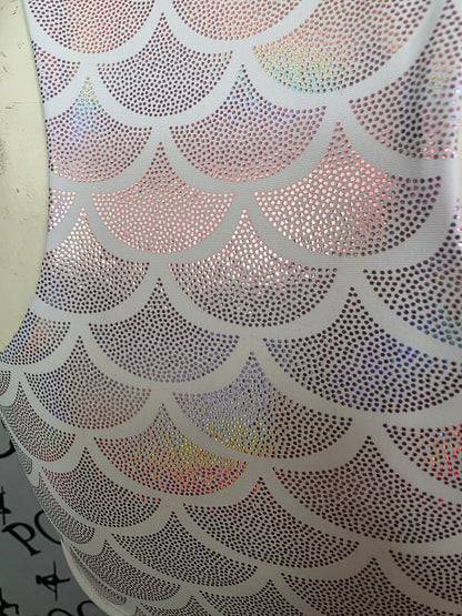 White/pink mermaid top