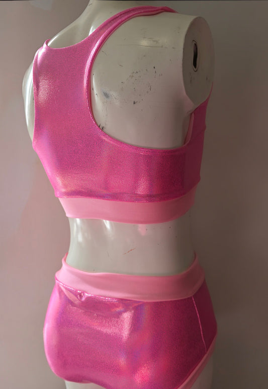 Pink lazer foil top