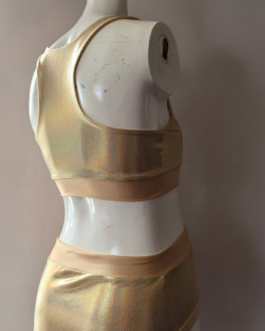 Gold lazer foil top