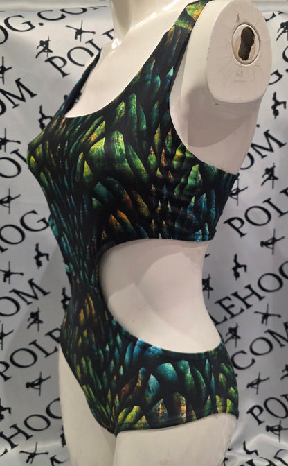 Autumn dragon scale x back bodysuit