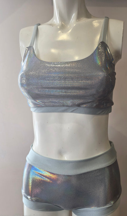 Silver lazer bottoms