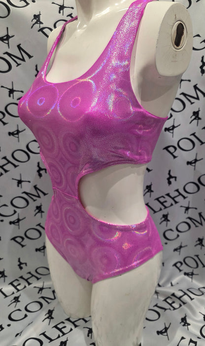 Hawaiian pink disco x back bodysuit