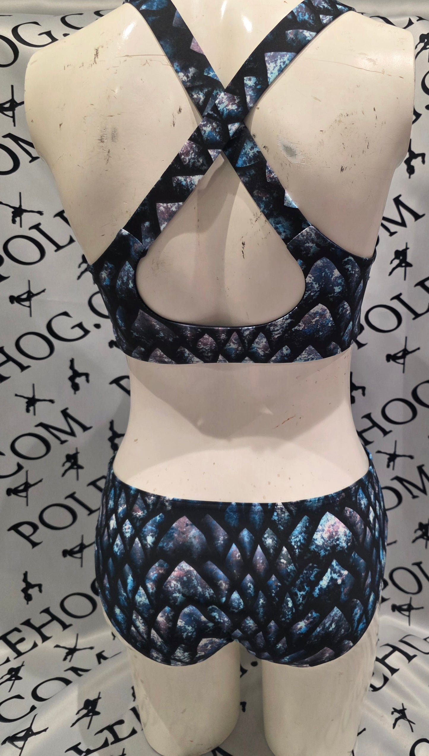 Winter dragon scale x back bodysuit