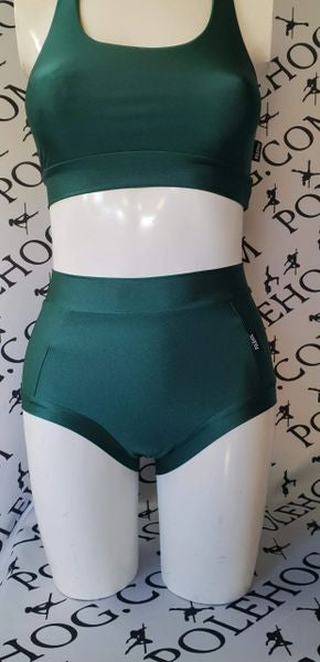 British racing green colours waisted fitted pant