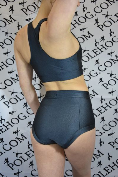Carbon colours high waisted fitted pant