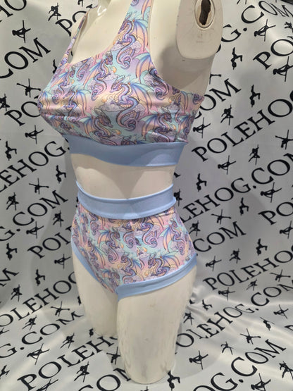 Majestic dragon high waisted panel pant (full)