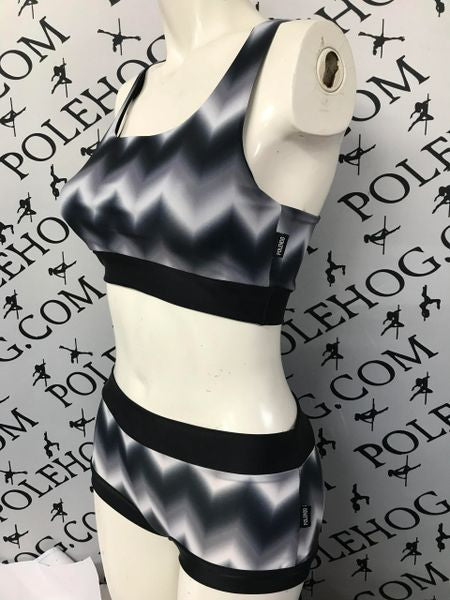 Grey chevron bottoms